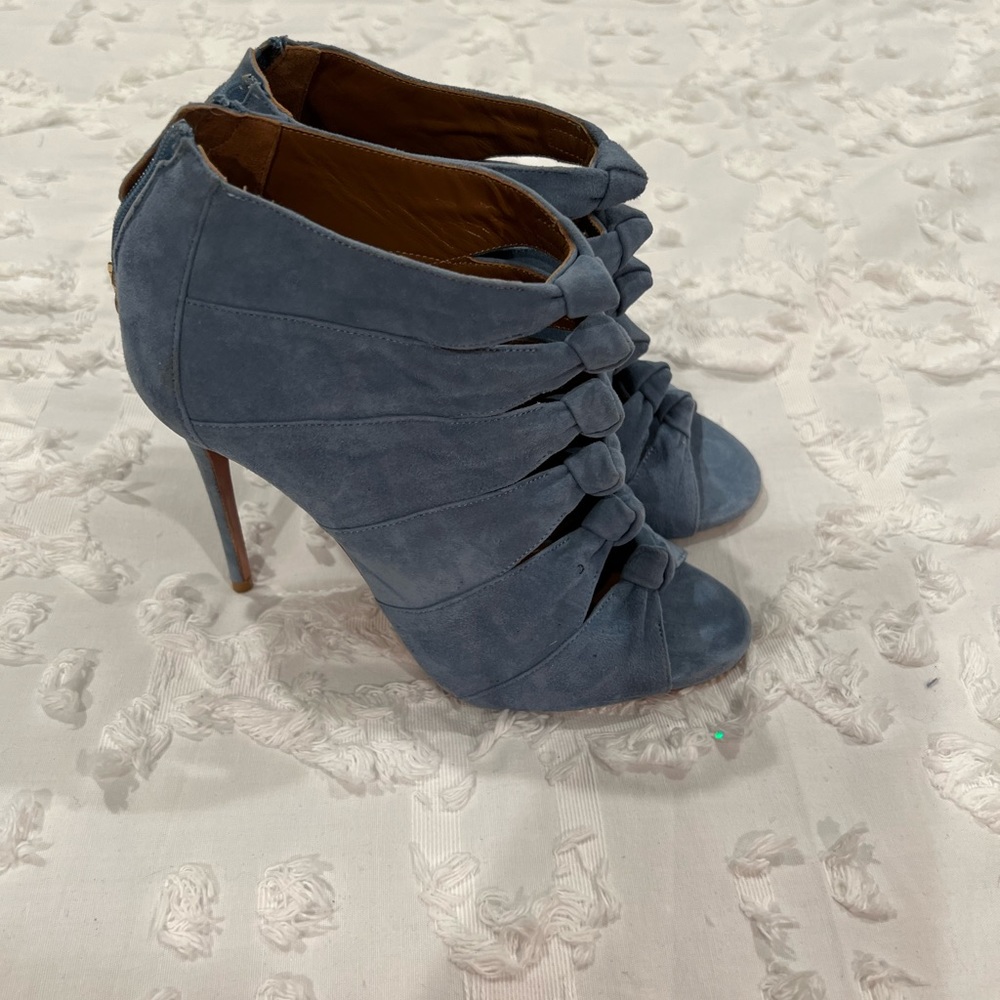 Worn Once! Aquazzura Nasiba Light Blue Bootie